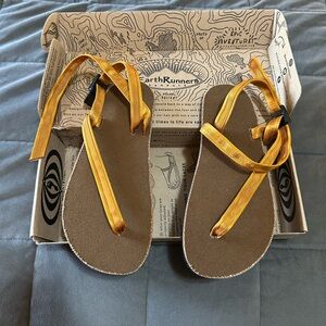 Earth Runners Sandals with Orange Straps